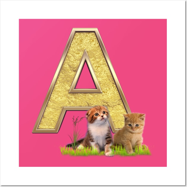 Birthday-Capital Monogram -letter A Wall Art by Just Kidding by Nadine May